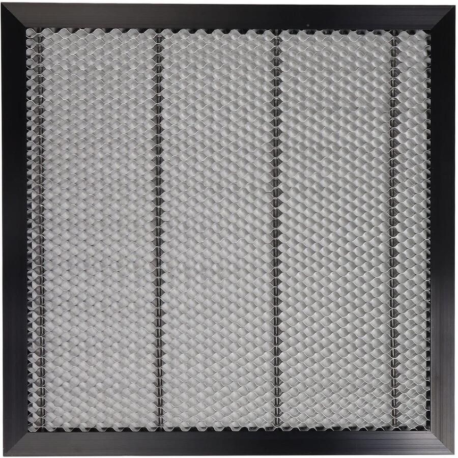 Omgoods- Werktafel Aluminium 400 x 400 mm Mesh-Design CNC Lasergraveerplatform Roestvrij en Duurzaam Hoge Vlakheid en Stabiliteit Laserbed