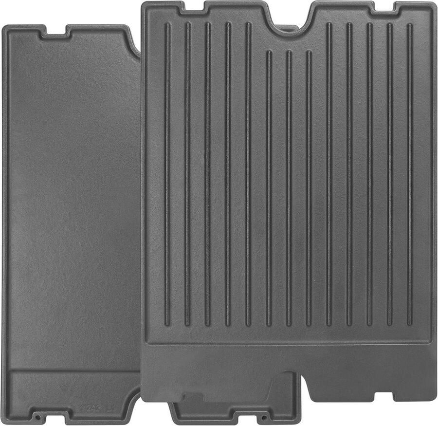 Omkeerbare 2-in-1 gietijzeren bakplaat 17 5 x 12 5 voor grills