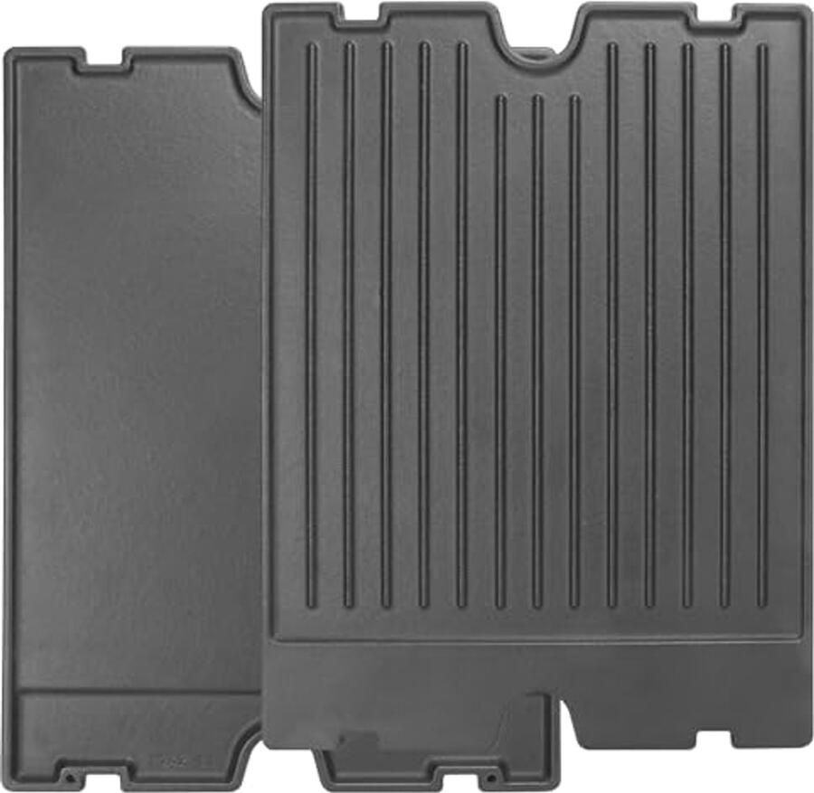 Omkeerbare 2-in-1 gietijzeren bakplaat 17 5 x 12 5 voor grills