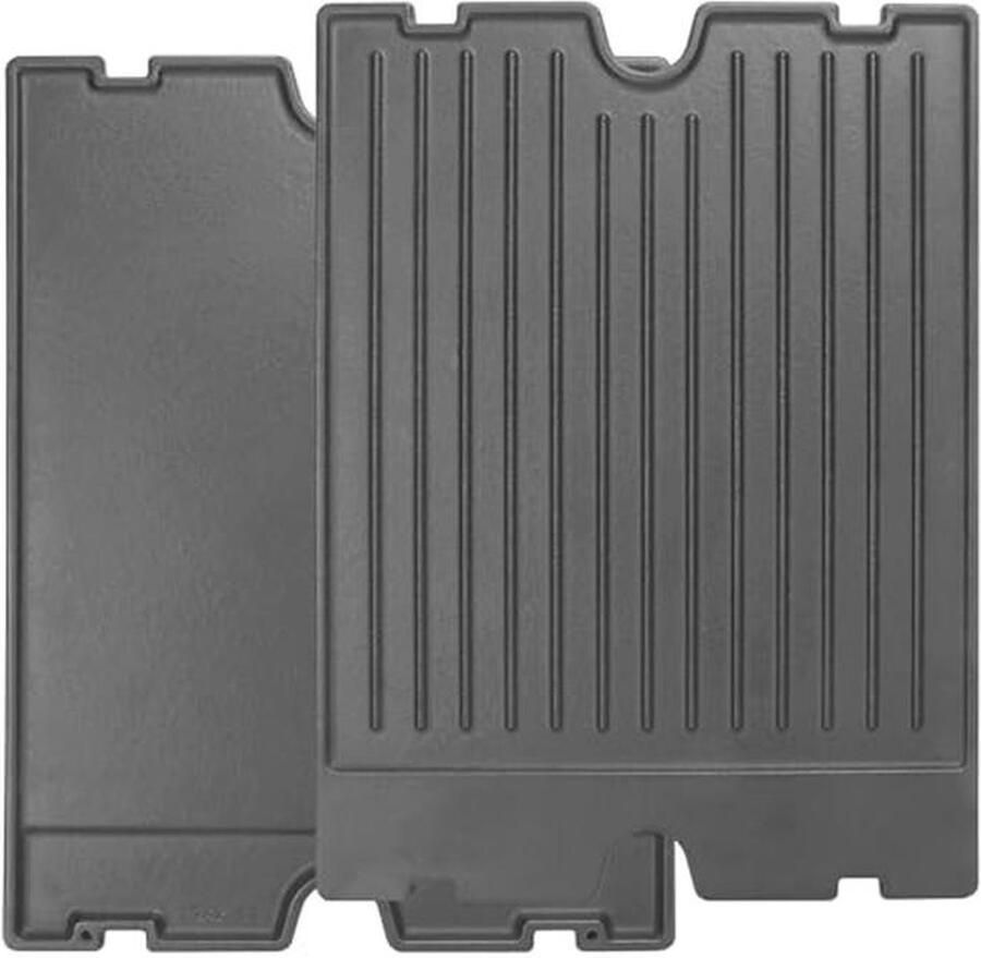 Omkeerbare 2-in-1 gietijzeren bakplaat 17 5 x 12 5 voor grills