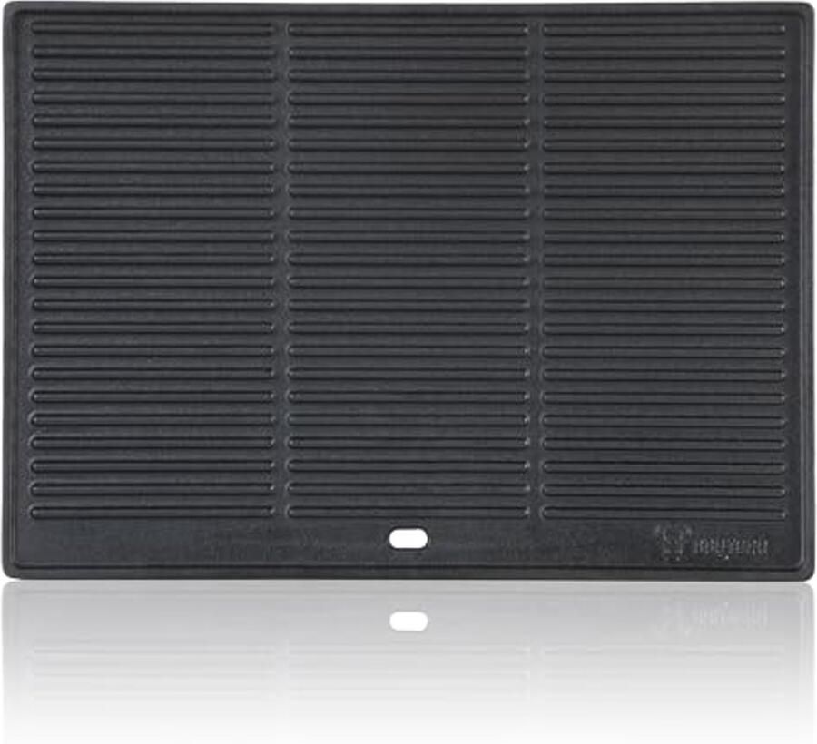 Omkeerbare Gietijzeren Grillplaat 42 5 x 31 5 cm Geschikt voor Houtskool en Gasbarbecues Grillaccessoires