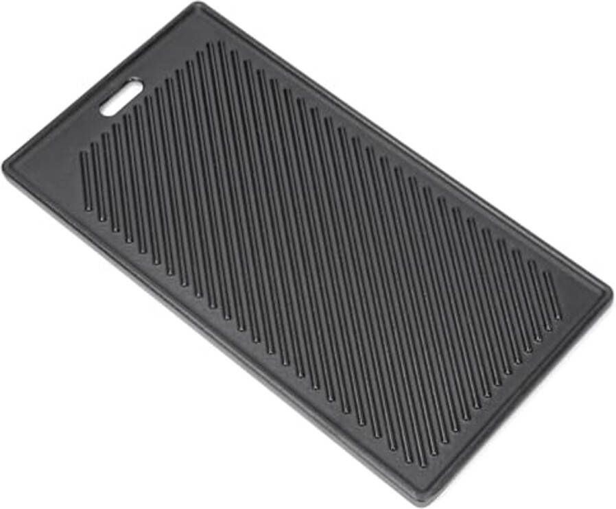 Omkeerbare gietijzeren grillplaat 45 x 24 cm universele grillplaat accessoires voor gasgrills