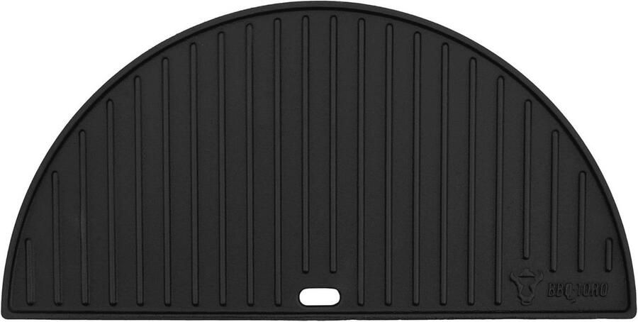 Omkeerbare gietijzeren grillplaat voor keramische grill (Ø 52 cm) ideaal voor vlees vis en groenten