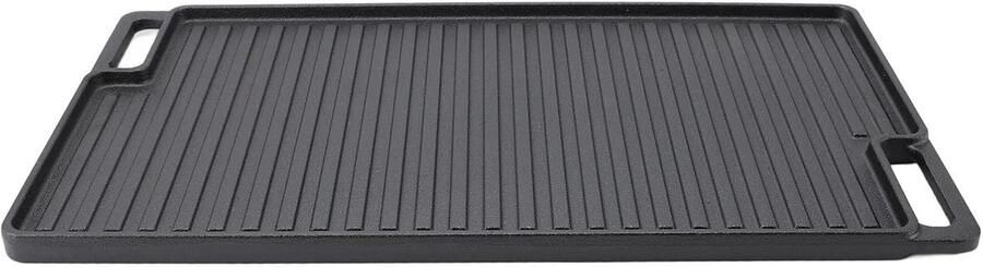 Omkeerbare Grillplaat Gietijzeren Bakplaat Veelzijdig Koken Dubbelzijdig Ontwerp 48 x 30 x 14 cm