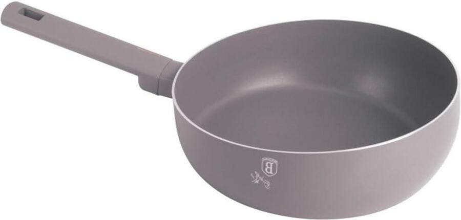 Omkeerbare Koekenpan Titanium Pan Snel Omdraaien Energiebesparend Koken 26 cm Diameter Taupe