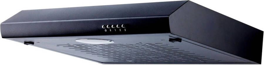 Onderbouw afzuigkap 60cm zwart met LED verlichting compact en efficiënt