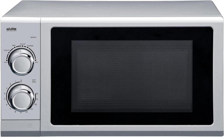 Onderbouw Magnetron Compacte Oven Snel Eten Opwarmen Ruimtebesparend Ontwerp 17 Liter Zilver