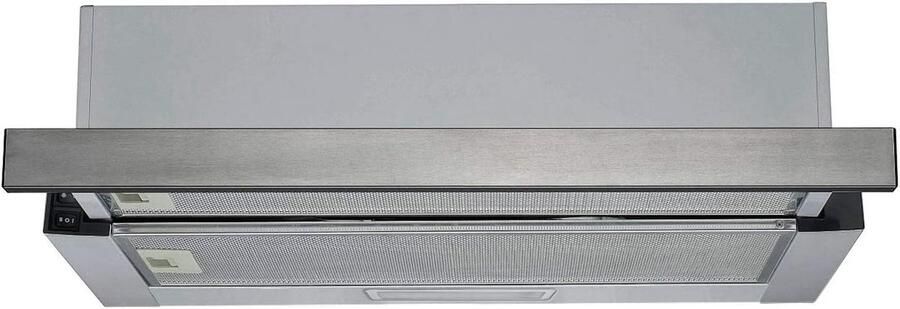 Onderbouwkap Afzuigkap Keuken Lucht Uitschuifbaar Design 60cm Breed Zilver