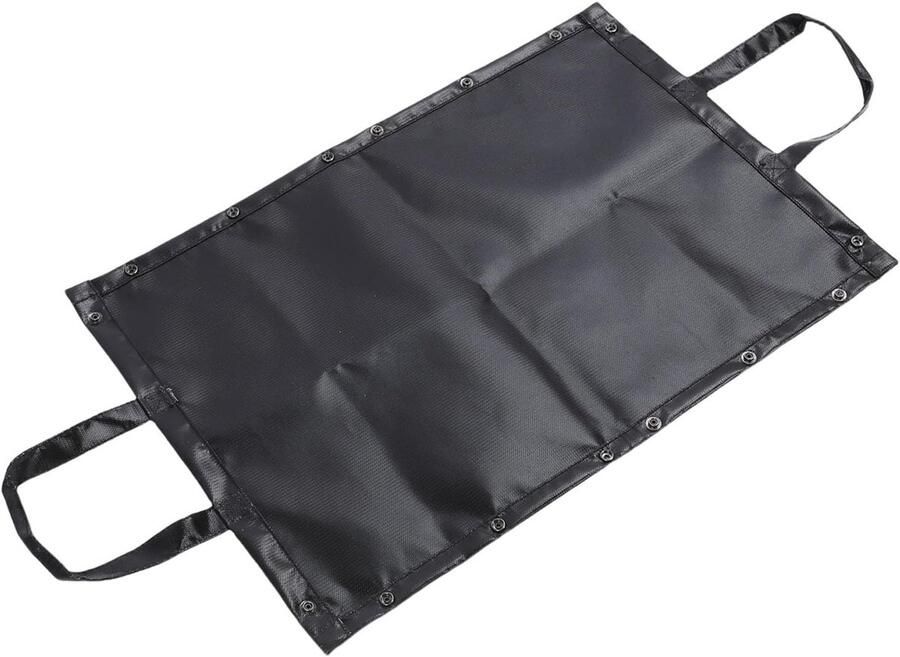 Ondergrill Mat Grill Beschermer Buiten Grillen Uitbreidbaar Ontwerp 320 gram Zwart