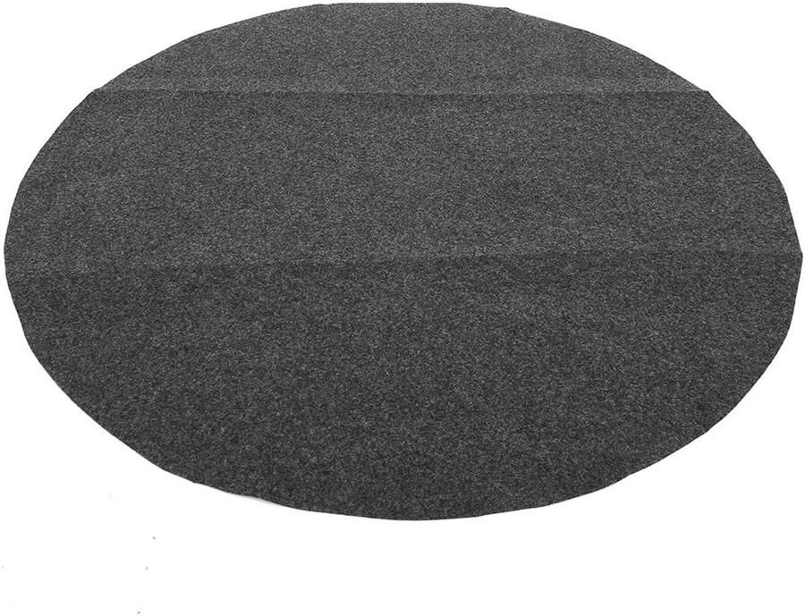 Ondergrillmat Vuurvaste mat Bescherming vloer Oliebestendig en wasbaar 91.4 cm diameter Grijs