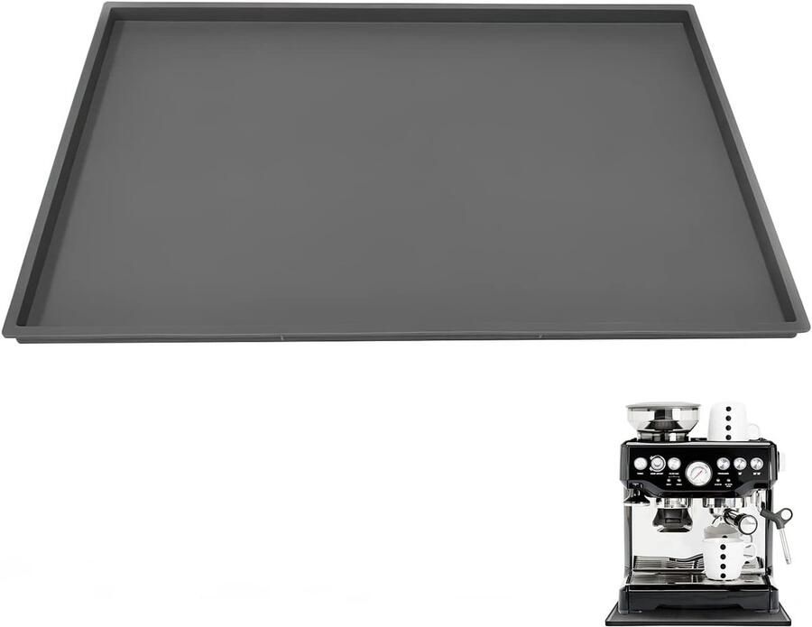 Onderlegger voor koffiezetapparaat van siliconen 48 x 30 cm antislip onderlegger voor koffiemachine siliconen mat onder koffiezetapparaat barista-accessoires