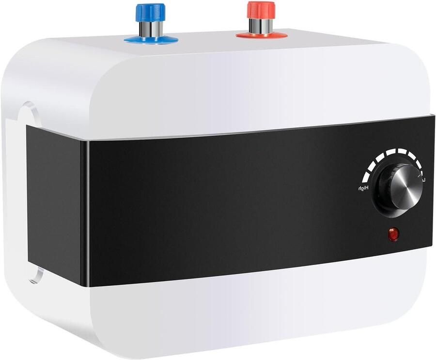 Ondertafelboiler Kleine boiler Direct warm water Instelbare temperatuur 6 liter Wit