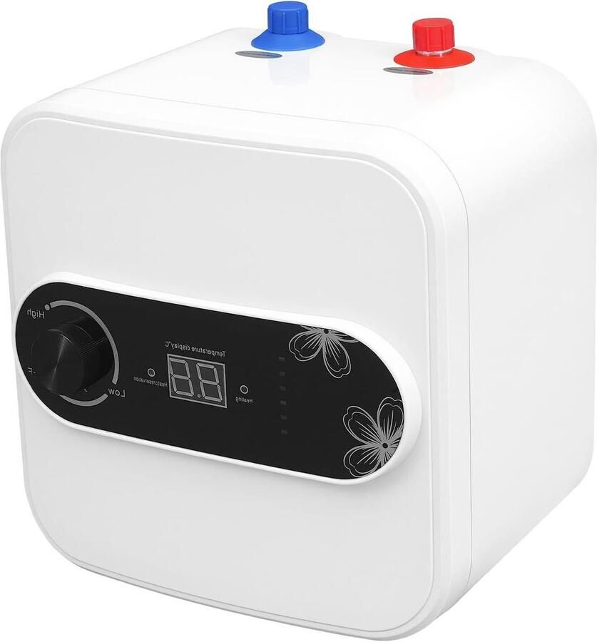 Ondertafelboiler Kleine boiler Direct warm water Snelle verwarming 8 liter Wit