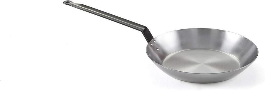 Ondiepe Koekenpan Staal Koken op Inductie Carbon Stalen Constructie 28 cm Zwart
