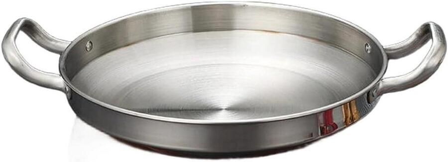Ondiepe Pan Hete Pot Dagelijks Koken Stapelbaar Ontwerp 32.5 cm Zilver