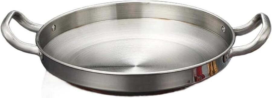 Ondiepe Pan Hete Pot Koekenpan Koken aanrecht Stapelbaar Ontwerp 325 x 23 x 45 cm Zilver