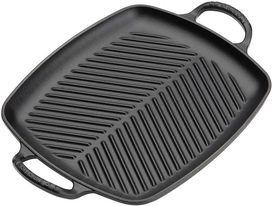 Ondiepe Rechthoekige Grillpan van Gietijzer voor Alle Kookplaten en Oven