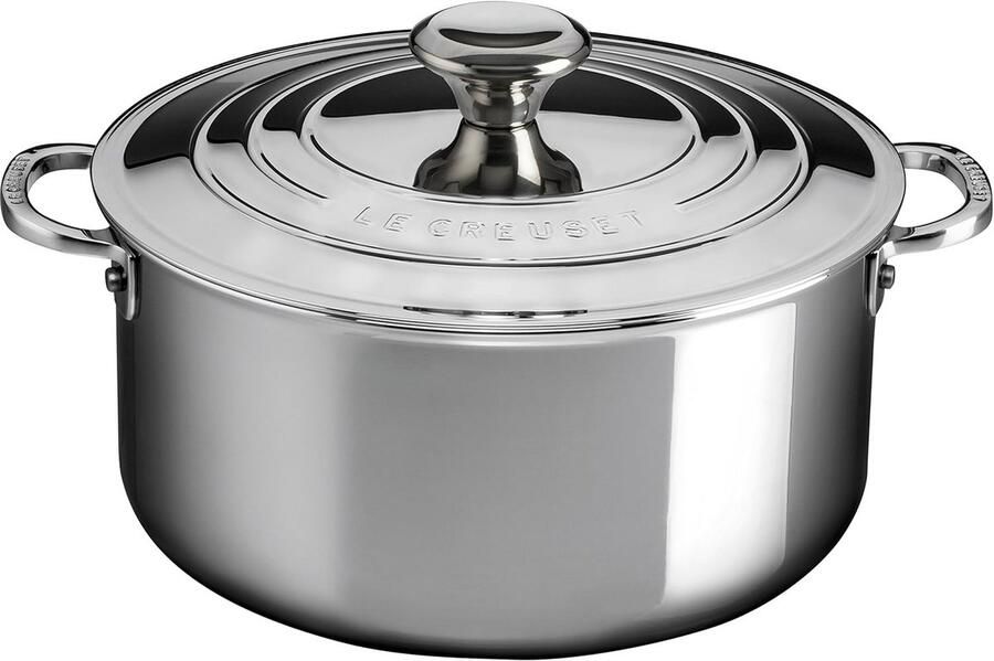 Ondiepe Roestvrijstalen Braadpan met Deksel 24 cm 5 3L