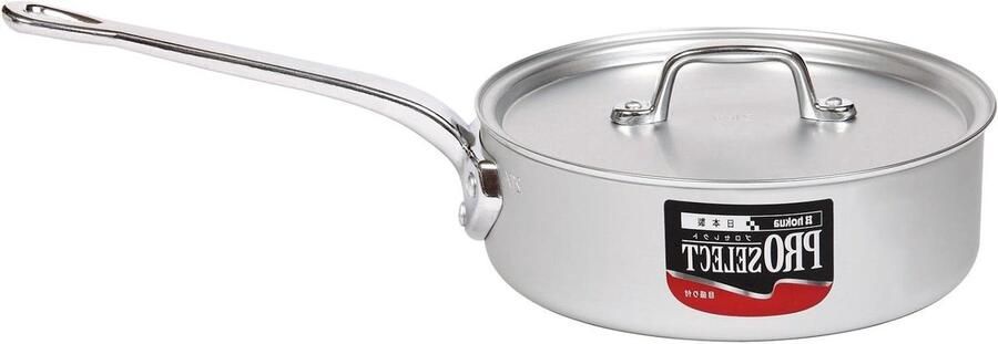 Ondiepe Steelpan Kleine Pan Sauspan Sauzen Maken Geanodiseerde Afwerking 18 cm Zilver