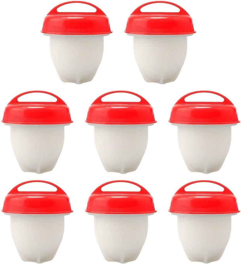 ONF3 Eierscheider Set Silicone Eierscheider Herbruikbare Stoomkopjes voor Perfecte Eieren 8-delige Set Keukenaccessoires Eieren koke