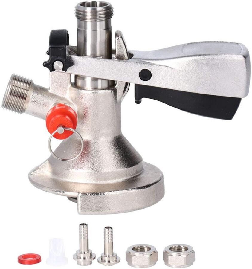 Allecto Keg Bier Tap Ontlastklep Geschikt voor Type G5 8 A Keg Coupler RVS en Duurzaam Tapinstallatie Perfect voor Feestjes Voor Thui