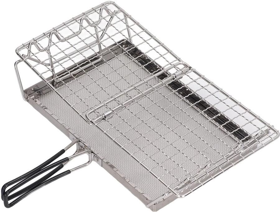 ONF3 Opvouwbare Camping Toaster RVS Perfect voor Hiken en Kamperen Ideaal voor Picknicken Lichtgewicht en Draagbaar Geschikt voor Bu