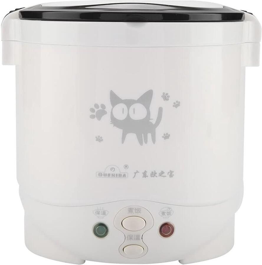 ONF3 Rijstkoker Elektrische Rijstkoker Draagbaar en Multifunctioneel Wit 1L Capaciteit Geschikt voor Auto en Thuis