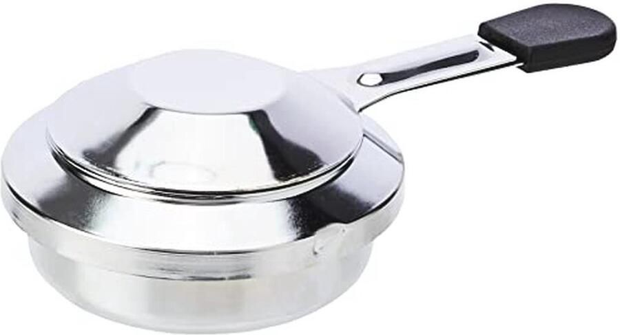 Ongevulde plakbrander voor fondue koken Geschikt voor verschillende branders 17 5 x 9 5 x 5 cm zilver