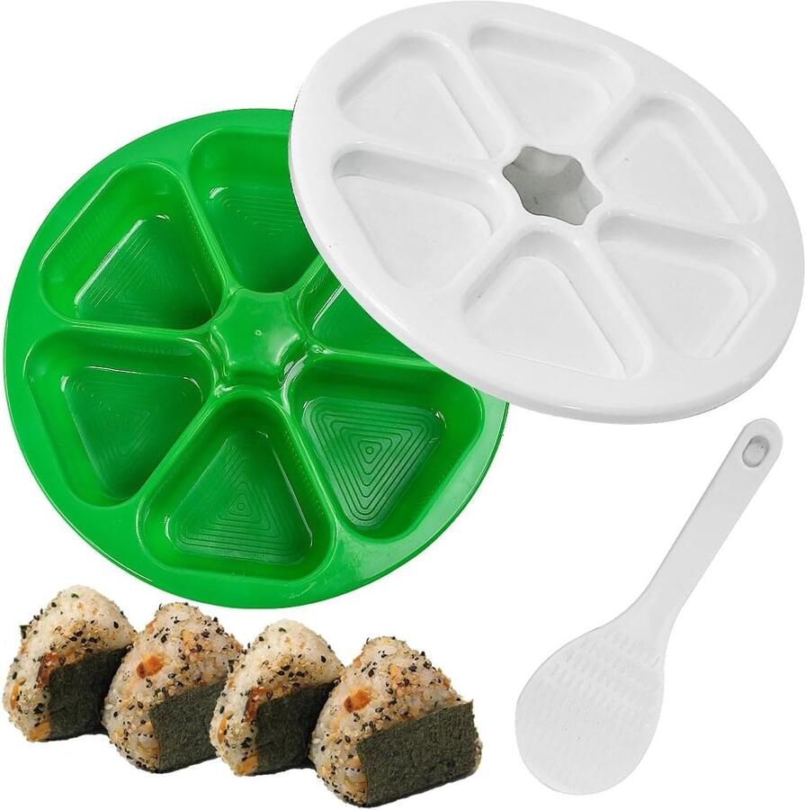Onigiri maker 6-in-1 Triangulaire vorm Reusable onigiri mold Snel en eenvoudig rijstballen maken ShopVlot