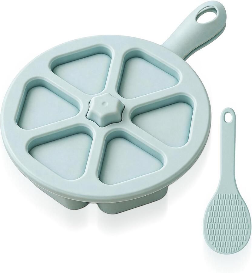 Onigiri maker groot 6-in-1 rijstballetjesvormer blauw ideaal voor thuis en camping m-winkel