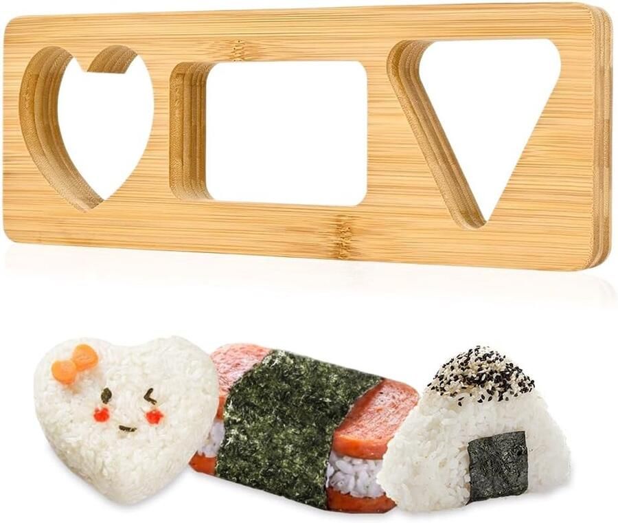 Onigiri maker houten rijstbalvorm herbruikbaar perfect voor gezinnen ShopVlot