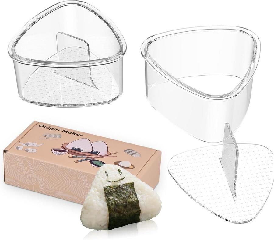Onigiri Rijstbal Mold Makers 2 Stuks Driehoek Sushi Pers voor Kinderen BPA-vrij en Non-stick