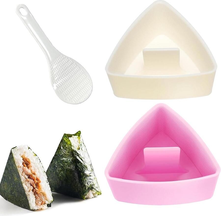 Onigiri vorm driehoek sushi maker rijst balletjes set met lepel
