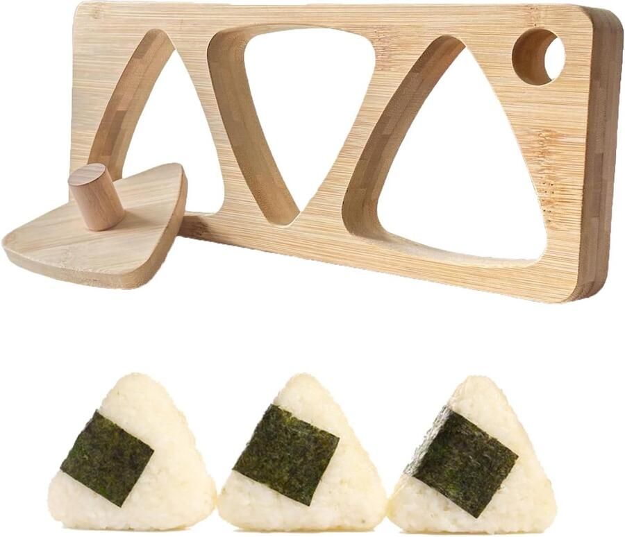Onigiri-vorm met drie gaten driehoekig design rijstballen draagbaar geschikt voor de bereiding thuis picknicks camping en creatieve doe-het-zelf rijstballen