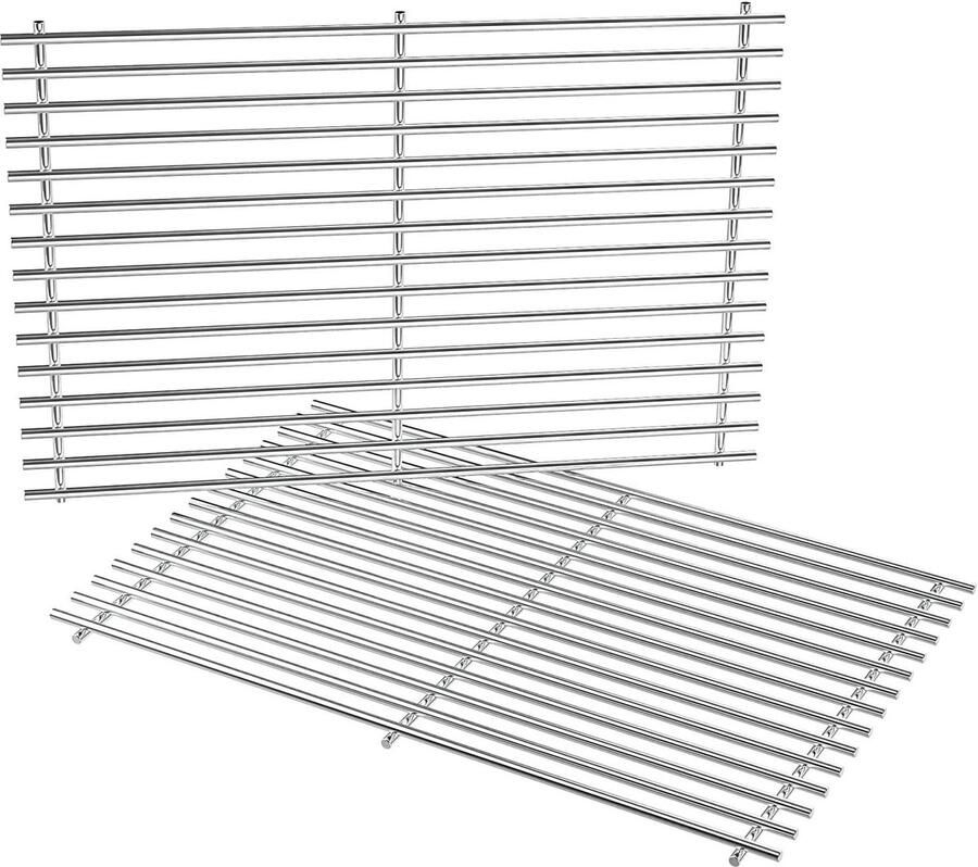 Onlyfire GCG-8506 Roestvrijstalen BBQ-vervangrooster rechthoekig grillrooster kookrooster voor Weber 7528 Genesis E S 300 serie grills (2011-2016) 49 5 x 32 4 cm 2 stuks