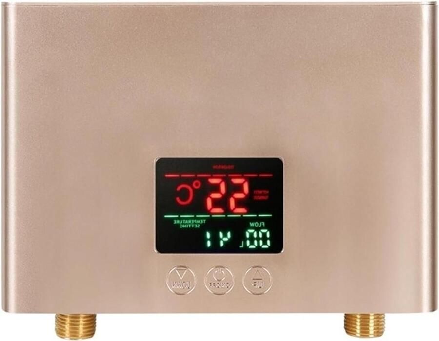 Onmiddellijke waterverwarmer Instant Boiler 3000 W 5500 W Wandmontage Elektrische Kachels For Badkamer Warm Water Douche En Thuis Keuken Verwarming voor Keuken Badkamer(Gold 3000W)