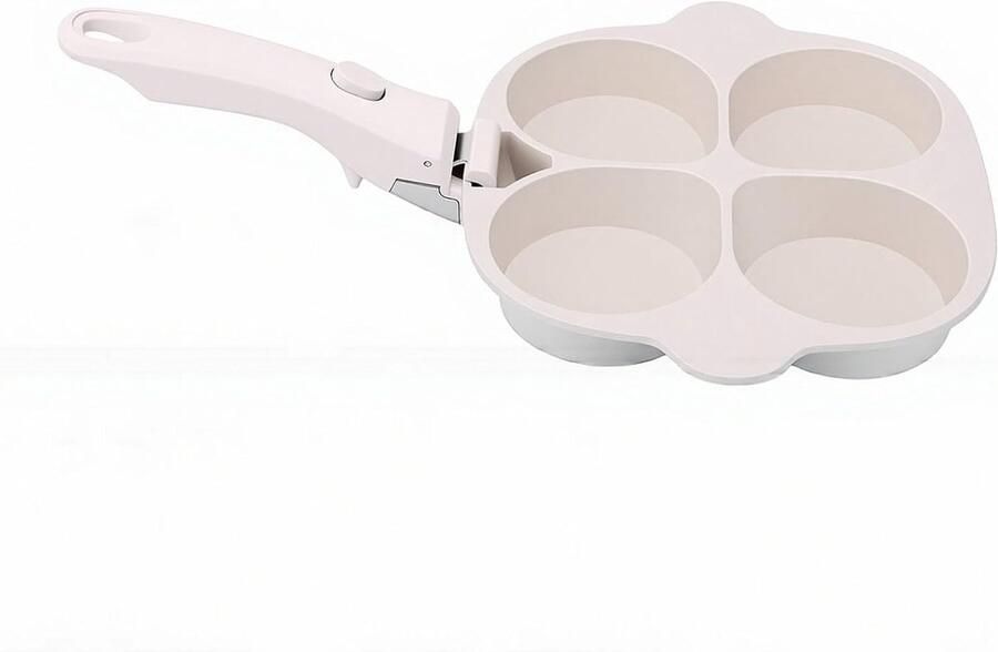 Ontbijt Eierpan Koekenpan Ontbijt Bereiden Afneembaar Handvat 4 Kopjes Zwart