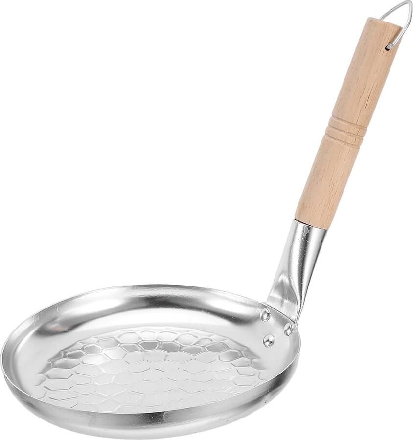 Ontbijt Koekenpan Frituur Wok Eieren Bakken Antiaanbaklaag 20 cm Diameter Zilver