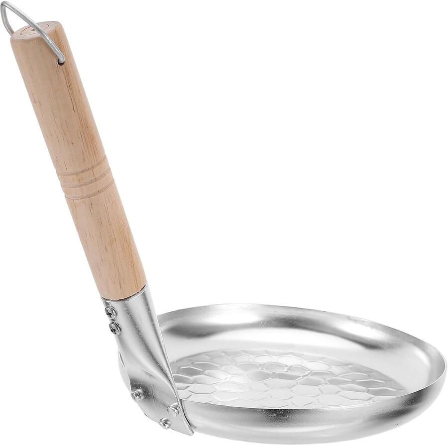 Gebakken Eierpan Koekenpan Frituur Ontbijt Bakken Antiaanbaklaag 20 x 16 cm Zilver
