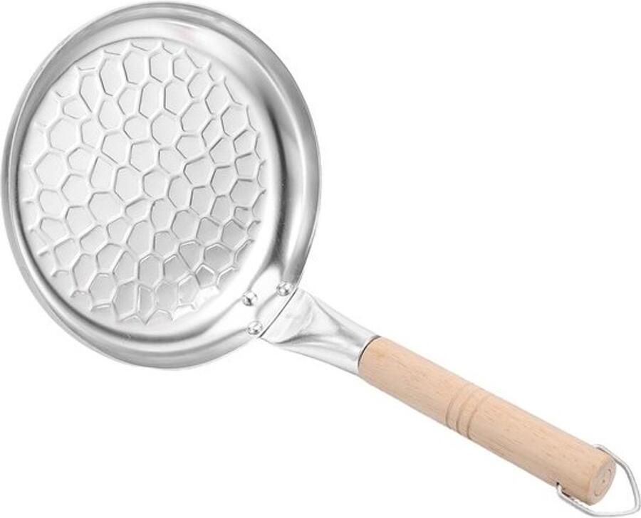 Mini-koekenpan Ontbijtpan grillpan Snelle maaltijden Antiaanbaklaag 20 cm Zilver
