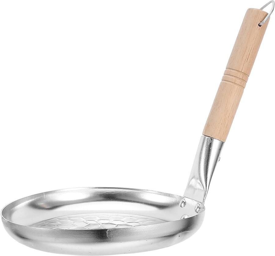 Ontbijt Koekenpan Gebakken Eierpan Snel Ontbijten Gelijkmatige Warmte 20 x 16 cm Zilver
