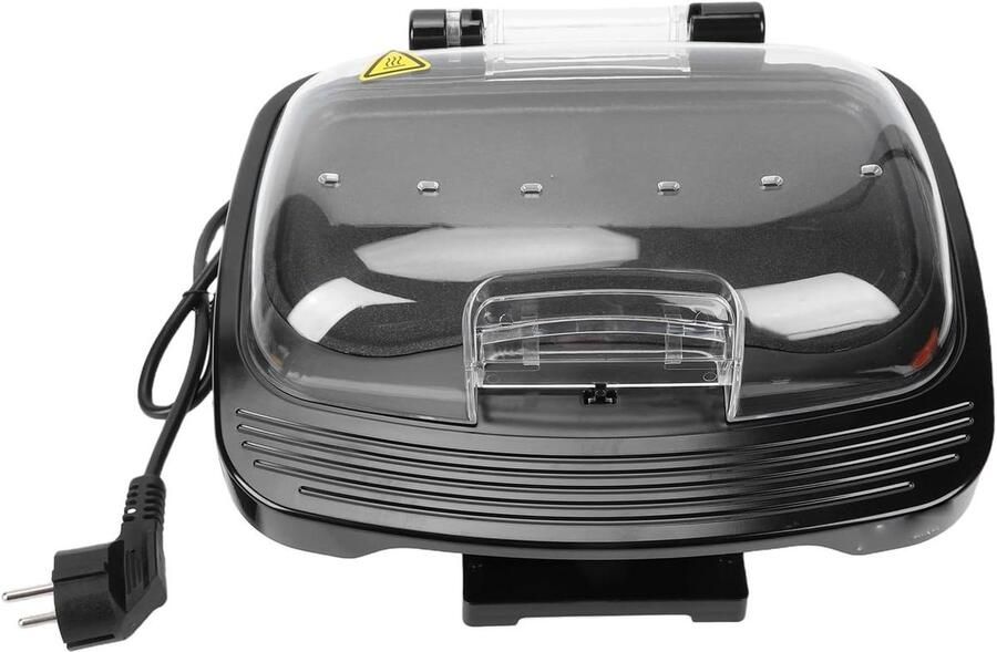 Ontbijtapparaat Burger- en Steakmaker Snel Ontbijten Dubbele Verwarming 275B x 175H cm Zwart