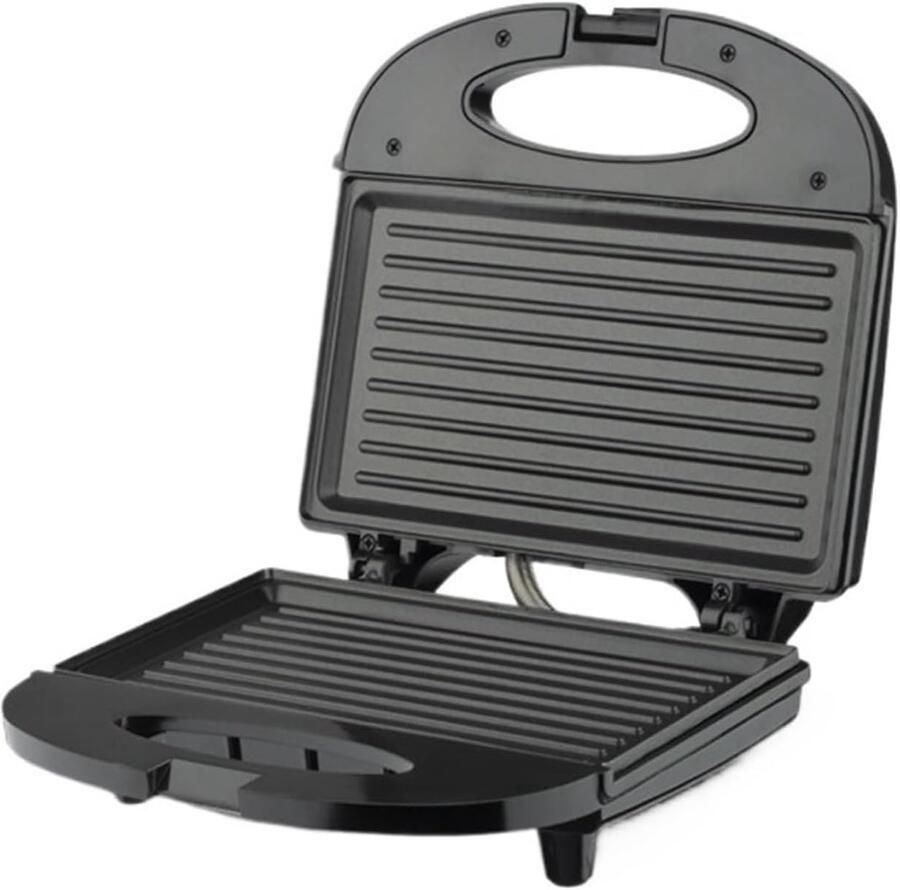 Ontbijtmachine Sandwichmaker Panini Gezinsontbijt Maken Antiaanbaklaag 1.5 kg Zwart