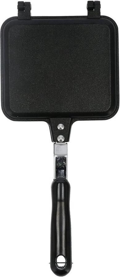 Ontbijtpan Dubbelzijdig Sandwich Pan Brood Bakken Antiaanbaklaag 28 cm Zwart