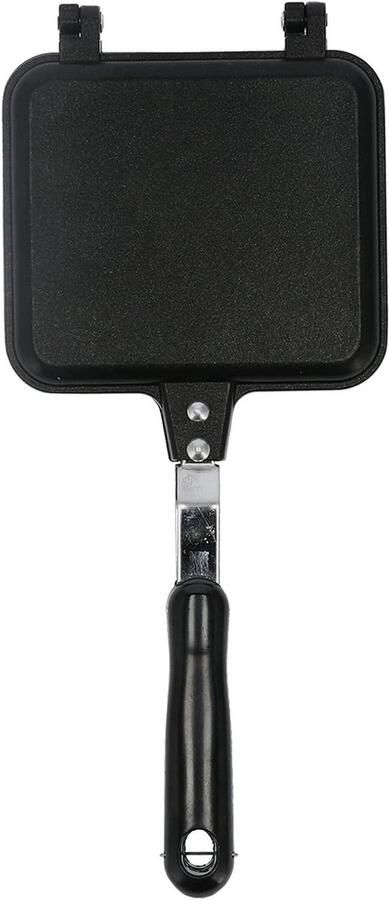 Ontbijtpan Dubbelzijdig Sandwich Pan Brood Bakken Antiaanbaklaag 28 cm Zwart