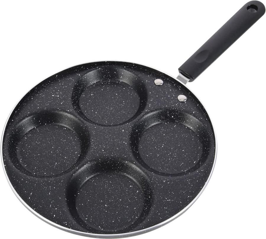 Ontbijtpan Vier Gaten Eierkoekenpan Bakplaat Snelle Maaltijden Maken Antiaanbaklaag Gemakkelijk Bakken 42x24x2 cm Zoals Getoond
