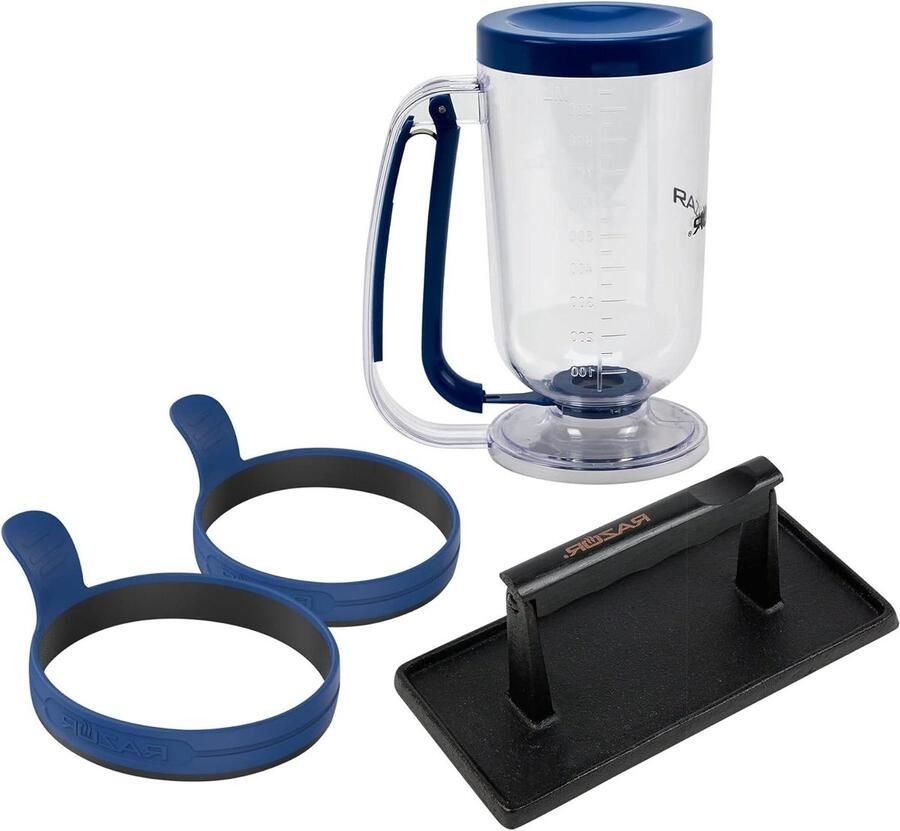 Ontbijtset Bakplaat Keuken Accessoires Perfect Ontbijt Compleet 4-delig Blauw