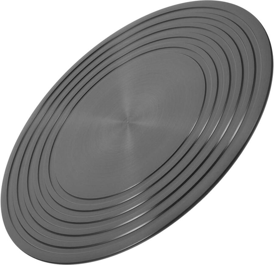 Ontdooibak Gietijzer Sudderplaat Diffusor Langzaam Koken Gelijkmatige Warmte 24 cm Zwart