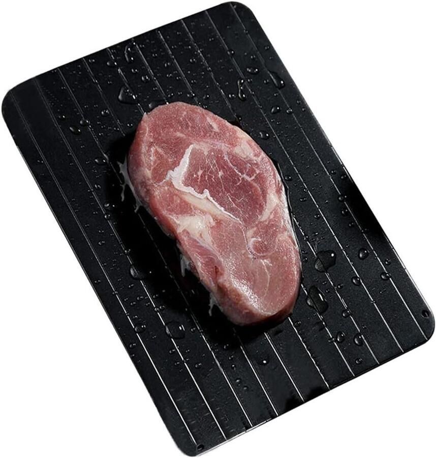 Ontdooiplaat Ontdooiplaten Snel Ontdooien Hoge Kwaliteit Aluminium 29.5 x 21 cm Zilver