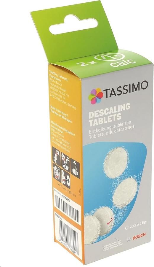 Ontkalkingstabletten Koffiemachine Bruistabletten Reiniging Koffieapparaat Onderhoud 2 Complete Ontkalkingen 4 Tabletten 18g